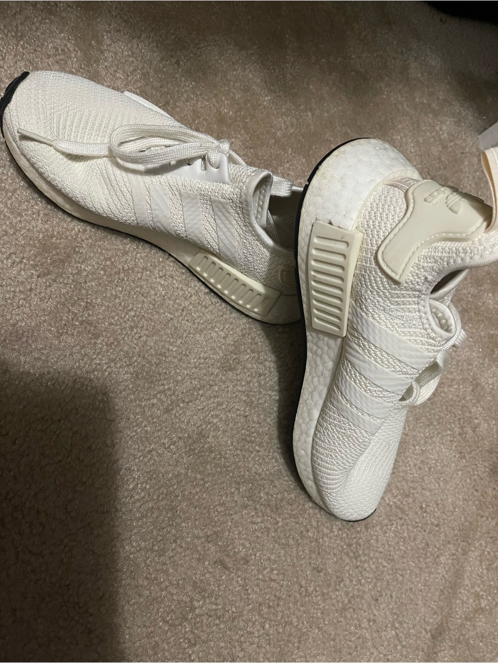 adidas Cream Knit Runner Sneakers
